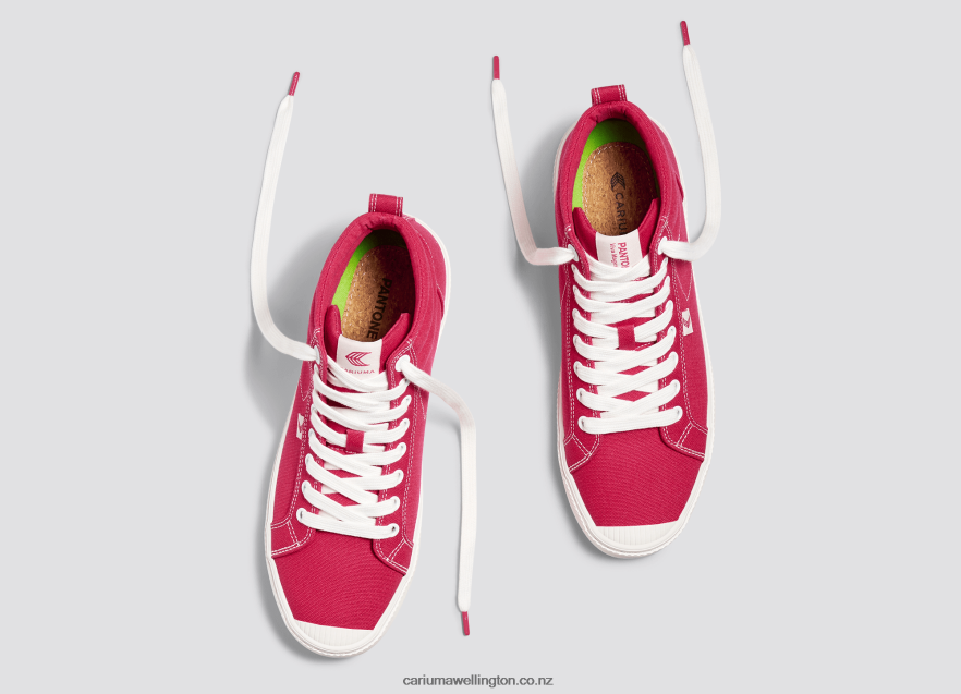 Men Cariuma Pantone Viva Magenta/Off-White Canvas TZ68P263