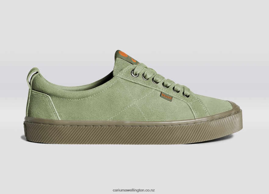 Men Cariuma Deus Ex Machina Oil Green Suede TZ68P227