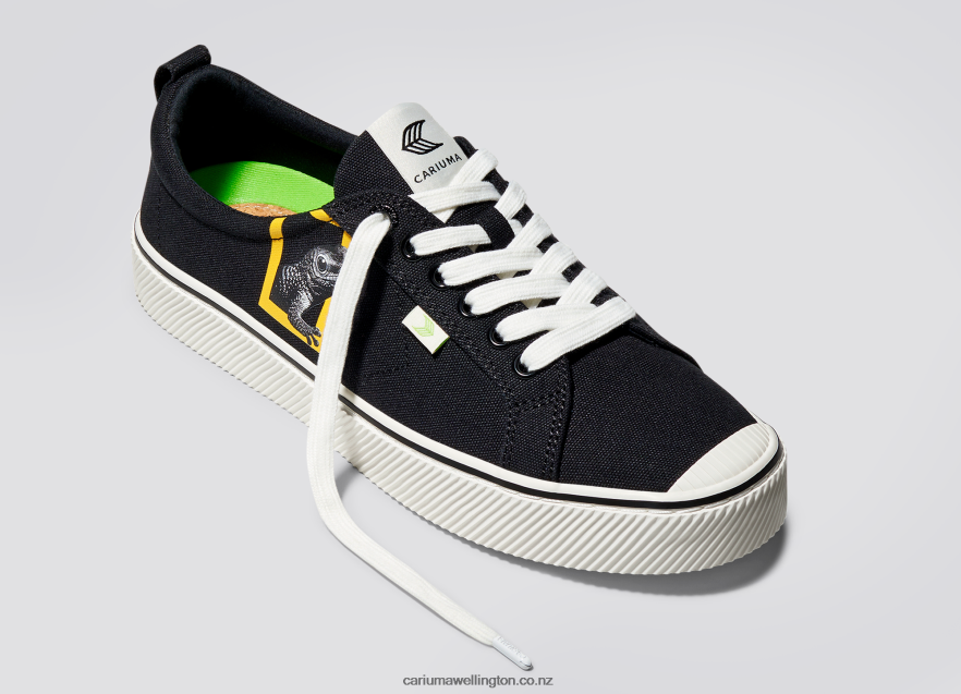 Men Cariuma National Geographic Gecko Black Canvas TZ68P286