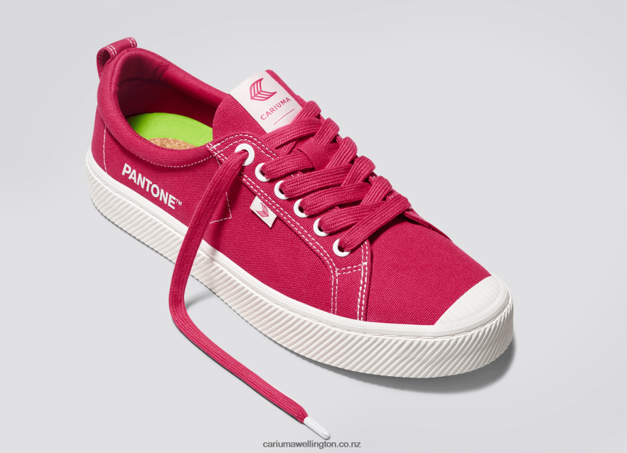 Men Cariuma Pantone Viva Magenta/Off-White Canvas TZ68P238