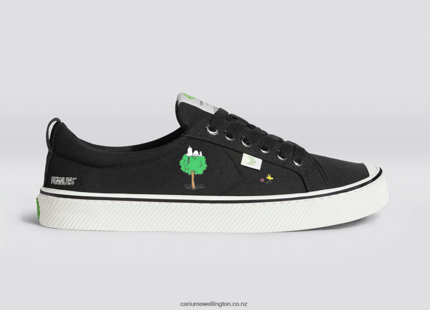 Men Cariuma Peanuts Earth Black Canvas TZ68P281