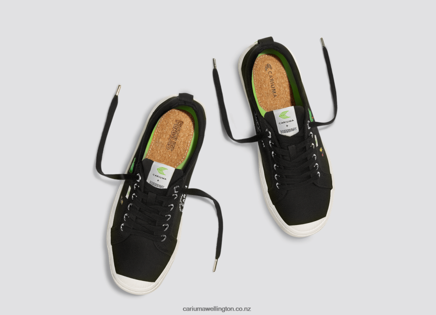 Men Cariuma Peanuts Earth Black Canvas TZ68P281