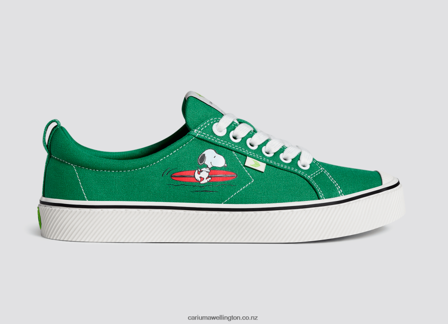 Men Cariuma Peanuts Surf Green Canvas TZ68P284