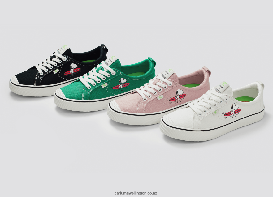 Men Cariuma Peanuts Surf Green Canvas TZ68P284