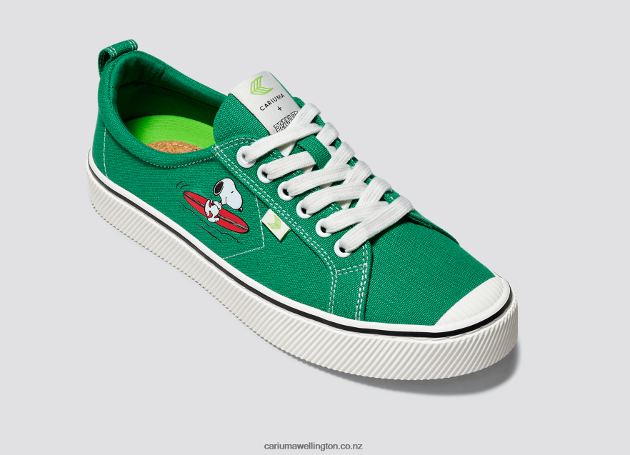 Men Cariuma Peanuts Surf Green Canvas TZ68P284