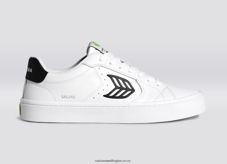Men Cariuma White LWG Leather/Black TZ68P297