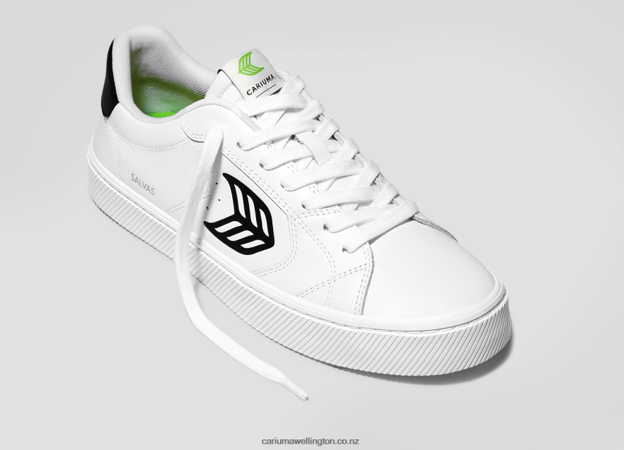 Men Cariuma White LWG Leather/Black TZ68P297