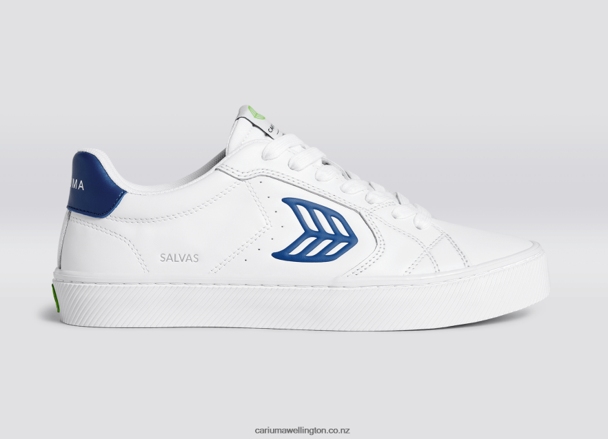 Men Cariuma White LWG Leather/Blue TZ68P299