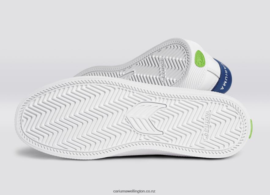 Men Cariuma White LWG Leather/Blue TZ68P299