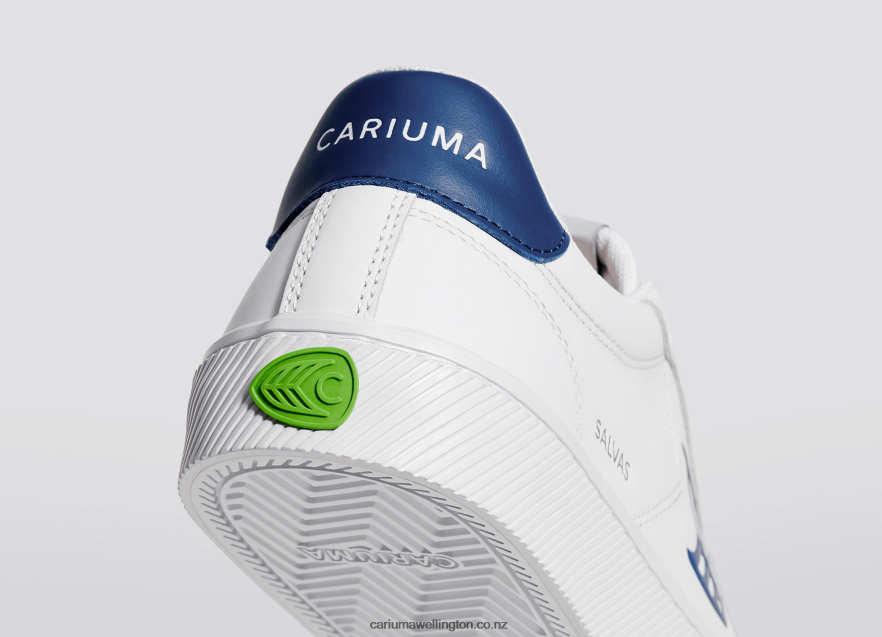 Men Cariuma White LWG Leather/Blue TZ68P299