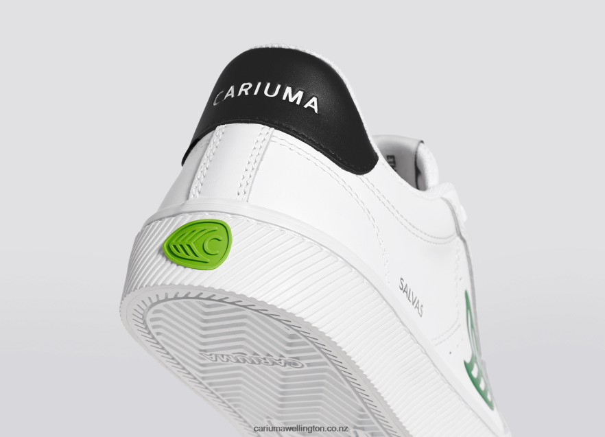Men Cariuma White LWG Leather/Green TZ68P2101
