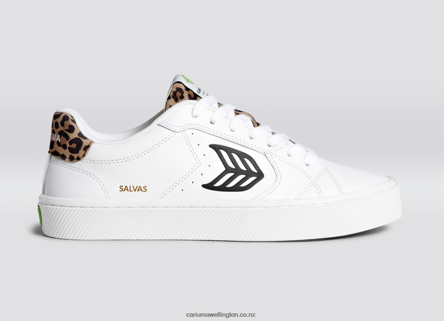 Men Cariuma White LWG Leather/Leopard TZ68P2100