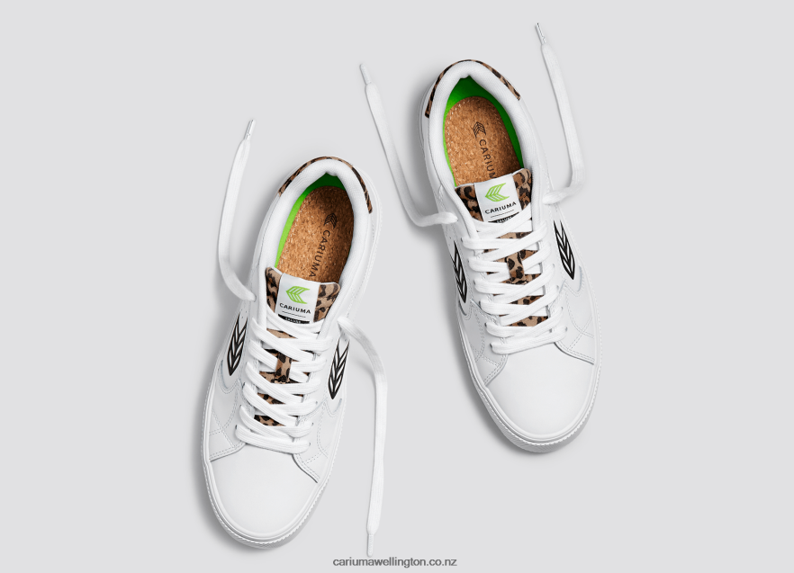 Men Cariuma White LWG Leather/Leopard TZ68P2100