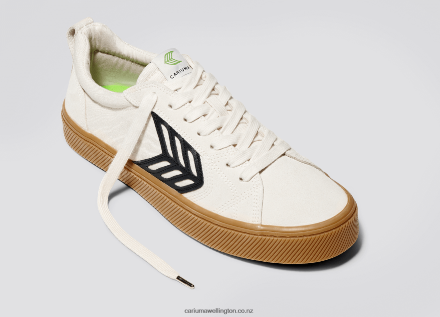 Men Cariuma Right foot(Single Shoe)-Off-White Vintage Gum/Black TZ68P2161