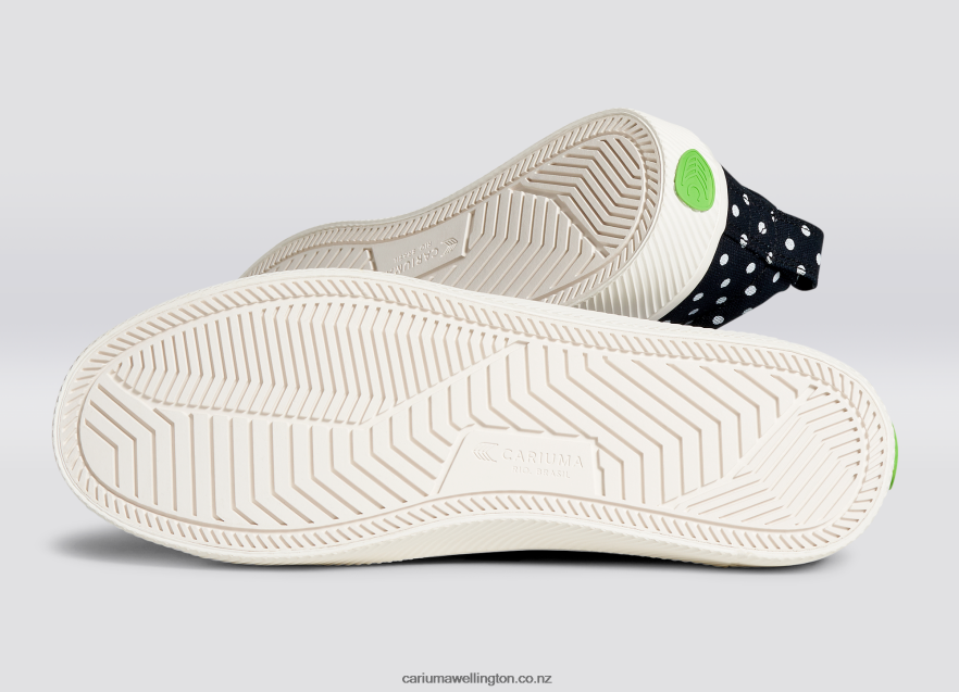 Women Cariuma Black Polka Dots Canvas TZ68P2225