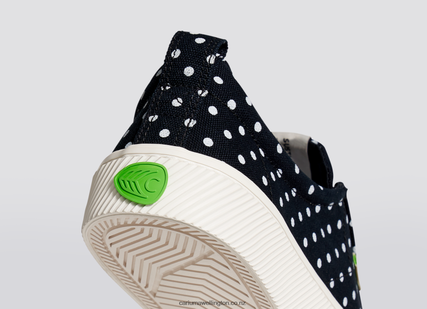 Women Cariuma Black Polka Dots Canvas TZ68P2225