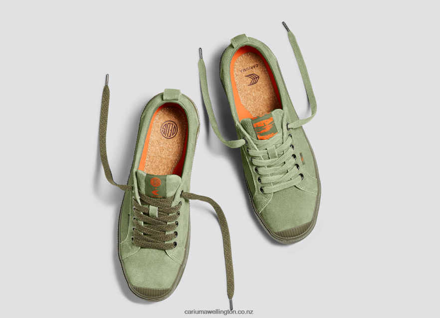 Women Cariuma Deus Ex Machina Oil Green Suede TZ68P2244