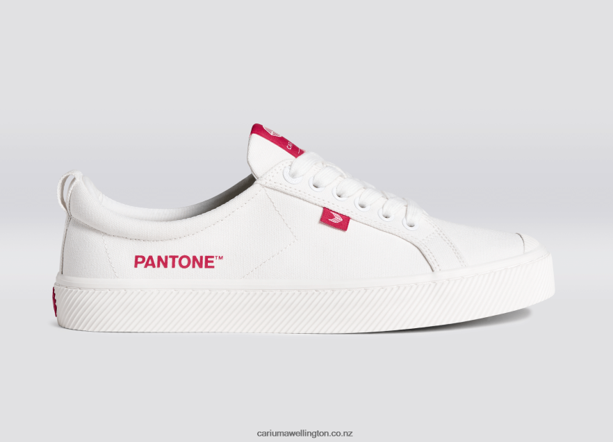 Women Cariuma Pantone Off-White/Viva Magenta Canvas TZ68P2252