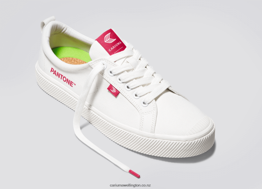 Women Cariuma Pantone Off-White/Viva Magenta Canvas TZ68P2252