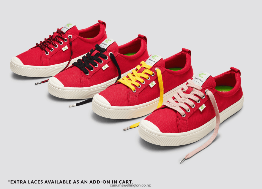 Women Cariuma Red Canvas TZ68P2224