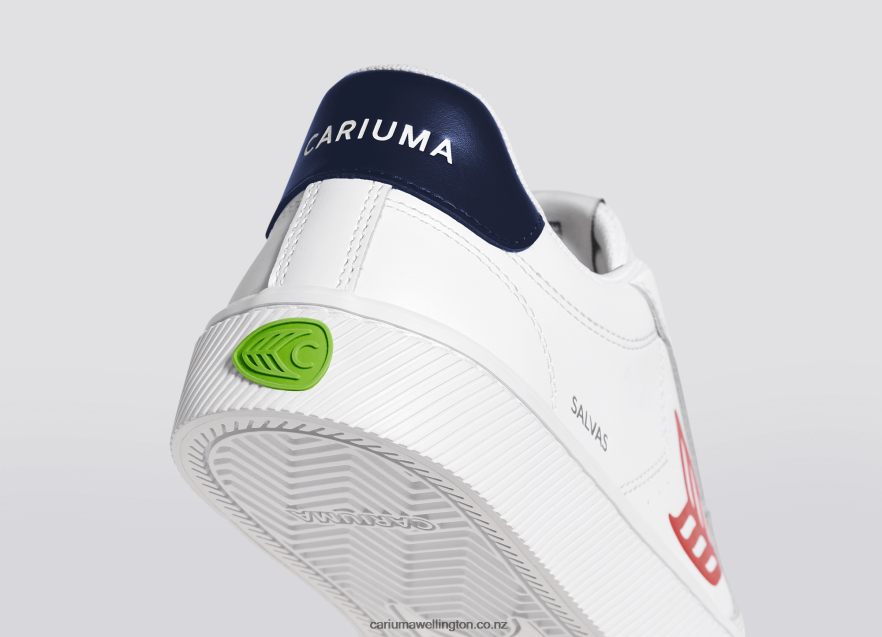 Women Cariuma White LWG Leather/Red TZ68P2319